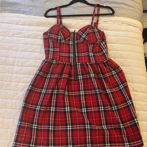 Hot Topic Red and Black Plaid Dress